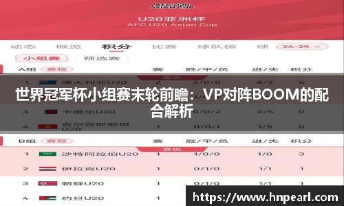 世界冠军杯小组赛末轮前瞻：VP对阵BOOM的配合解析
