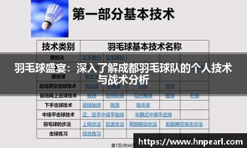 羽毛球盛宴：深入了解成都羽毛球队的个人技术与战术分析